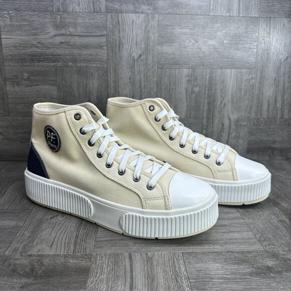 PF. Flyers Center Alston Hi Men's 10.5/Women's 12 Ivory Hightop Shoes - Picture 5 of 8